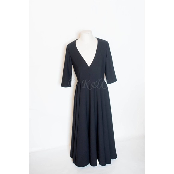 BHLDN Anthropologie Valdis Dress Black midi NEW - Picture 5 of 10